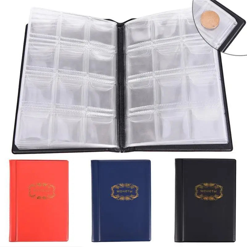 120-Pocket Coin Collection Album – 10 Page Coin Holder Book Coin Collection Album Axl