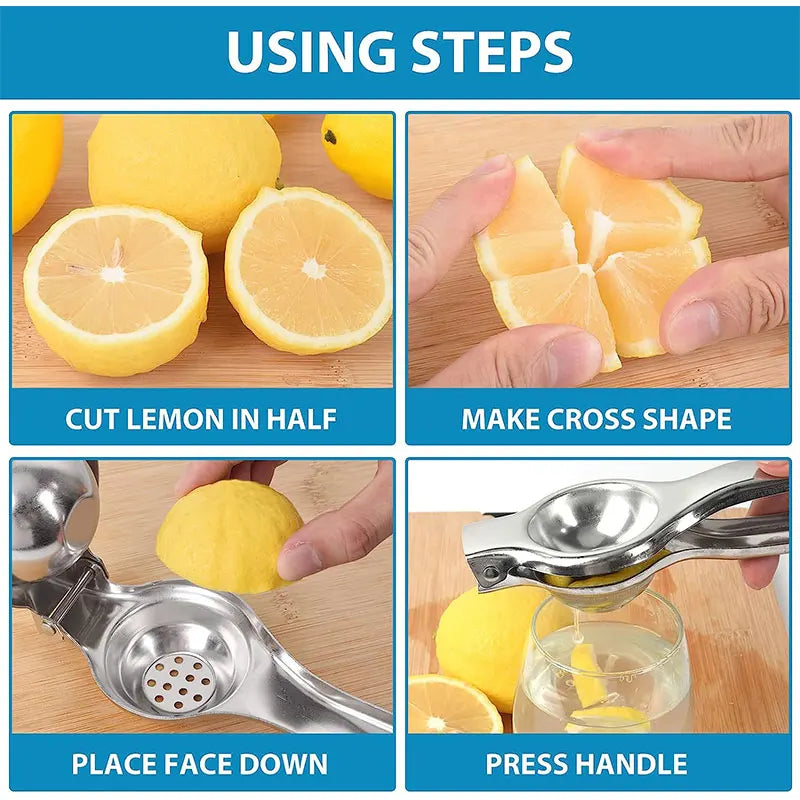 Stainless Steel Lemon Squeezer – Heavy Duty Citrus Press Juicer Citrus Press Juicer Axl