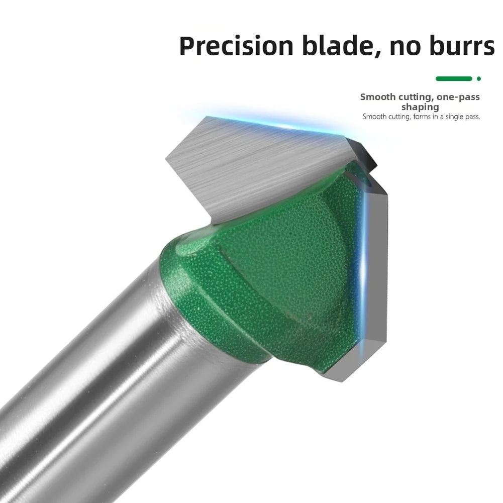 90° V-Groove Router Bit | 6mm 8mm 1/4" Shank Wood Milling Cutter V-Groove Router Bit Axl