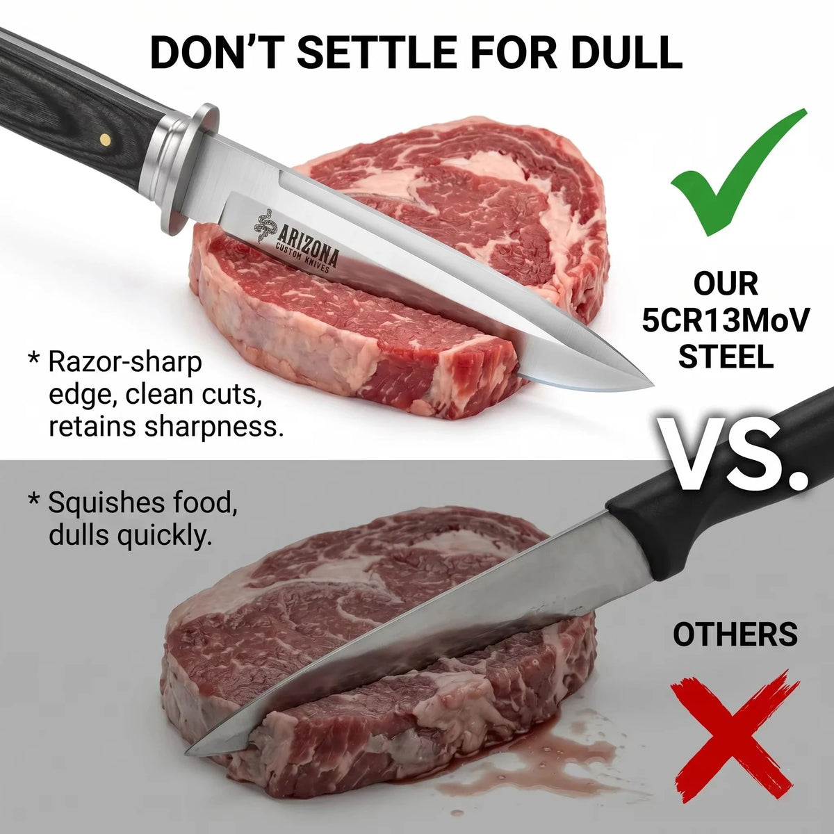 Stainless Steel Kitchen Knife with Leather Sheath | Wood Handle Kitchen Knife Set Axl