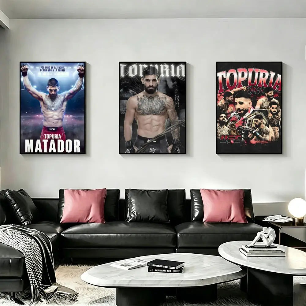 Ilia Topuria HD Wall Poster – Waterproof Sticky Art Decor Wall Art Poster Axl