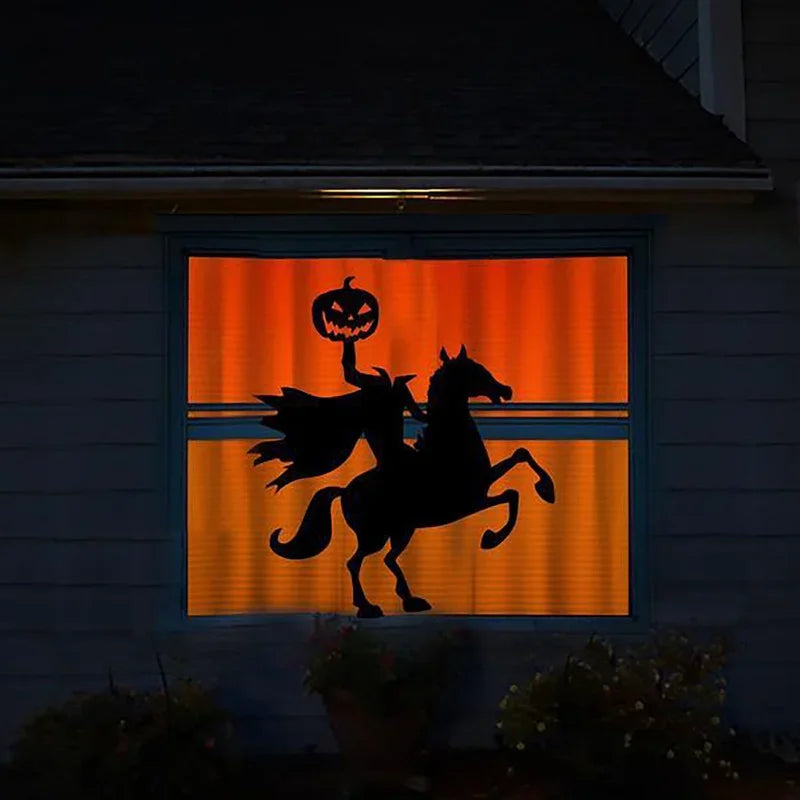 Halloween Witch & Ghost Static PVC Window Door Stickers Halloween Window Stickers Axl