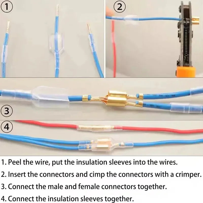 270PCS Insulated Crimp Terminal Kit – Spade Connectors 2.8–6.3mm Crimp Terminal Kit Axl