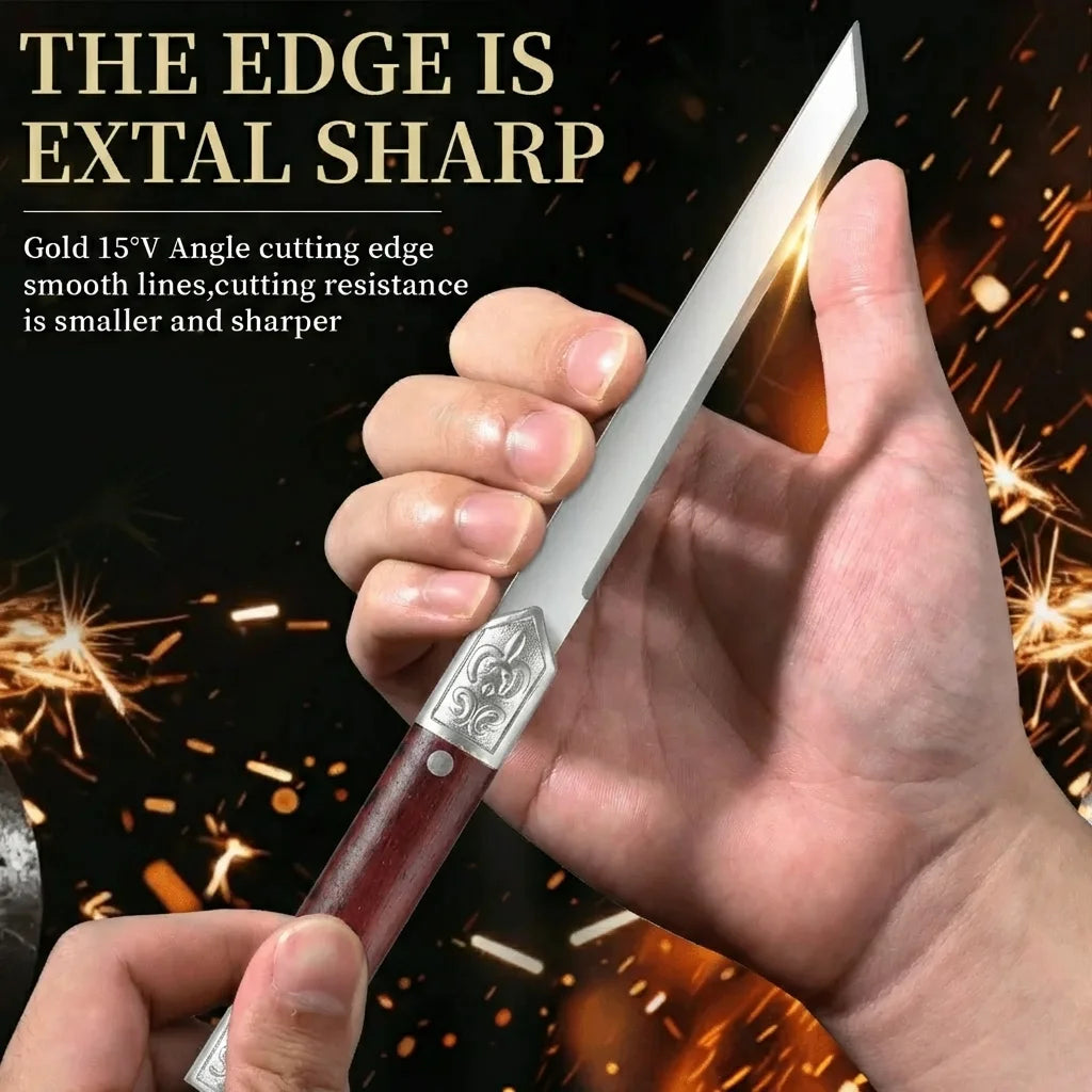 Stainless Steel Paring Knife – Sharp French-Style Fruit & Sushi Paring Knife Axl
