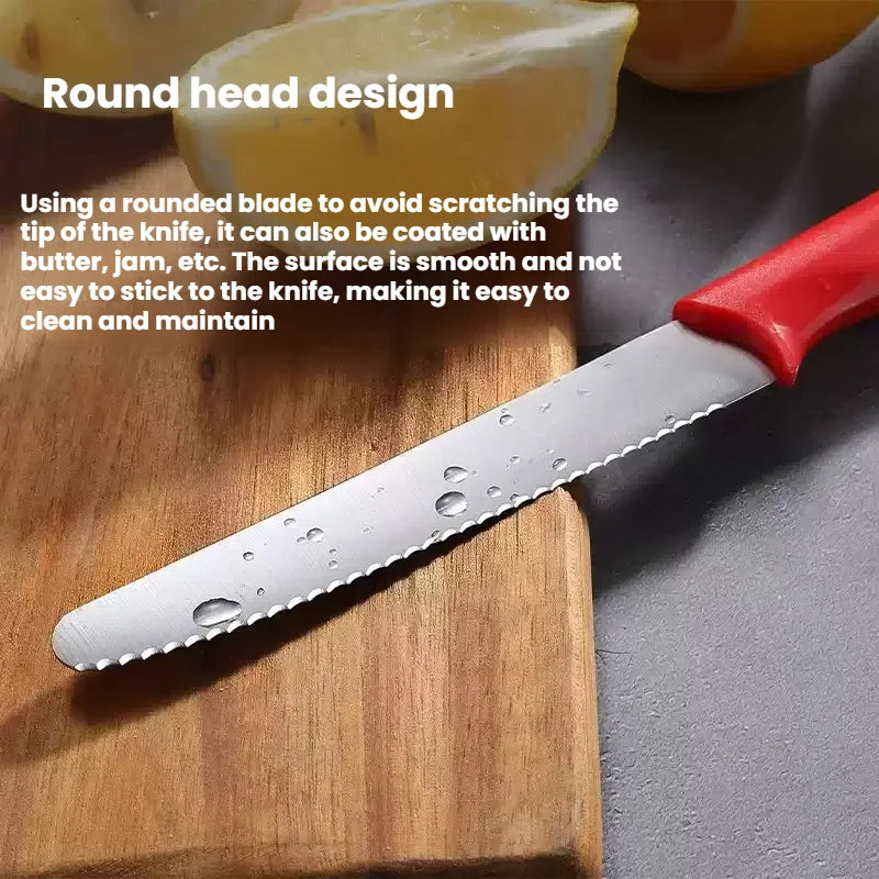 Serrated Steak & Bread Knife – Stainless Steel Multifunctional Serrated Kitchen Knife Axl