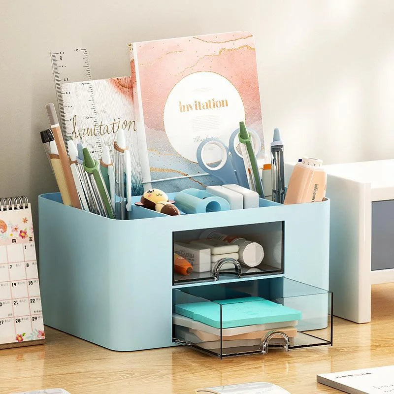 Transparent Drawer Storage Box – Desk Organizer & Pen Holder Desktop Storage Organizer Axl