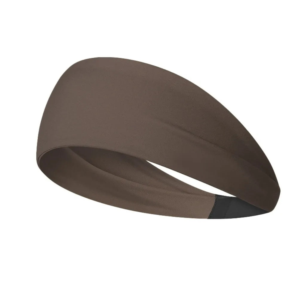 Women's Quick-Dry Moisture-Wicking Workout Headband Stretchy Sports Headband Axl Coffee