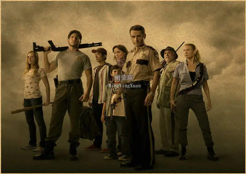 Walking Dead Vintage Kraft Paper Poster | Retro Wall Art Decor Wall Art Poster Axl 13 42x30cm