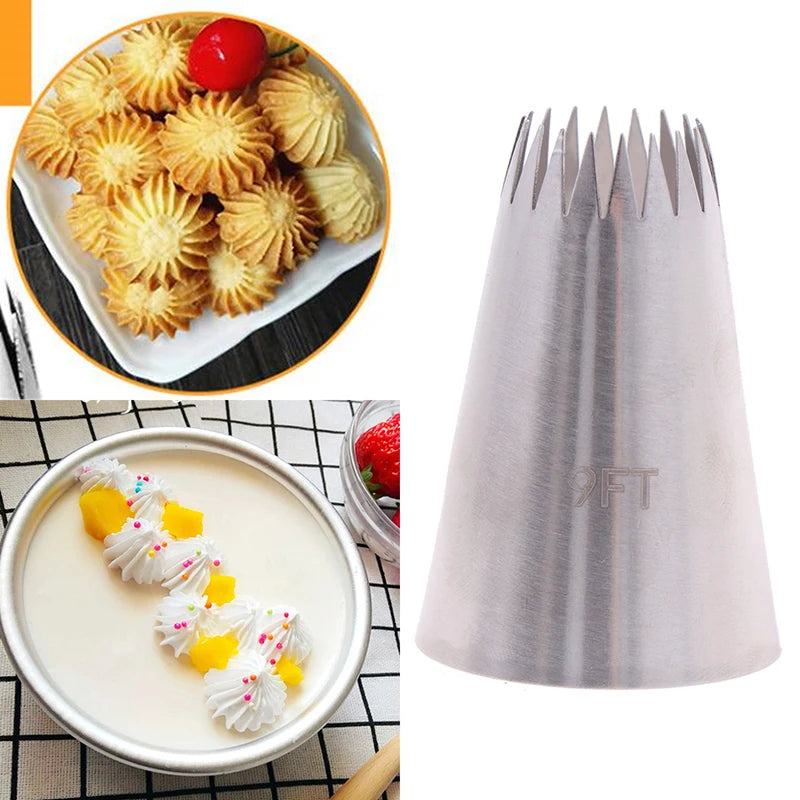 Stainless Steel Piping Nozzle – Cake & Ice Cream Icing Tip Cake Decorating Tip Axl