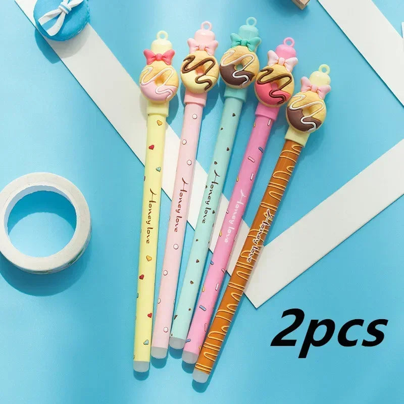 Kawaii Gel Pen Set – Doughnut & Polar Bear Cute Writing Pens Kawaii Gel Pen Set Axl