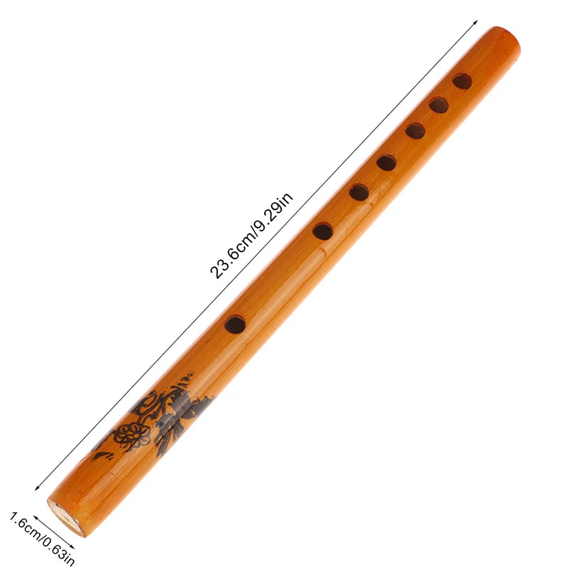 Chinese 6-Hole Bamboo Flute – Vertical Wind Instrument for Beginners Bamboo Flute Axl 1pc