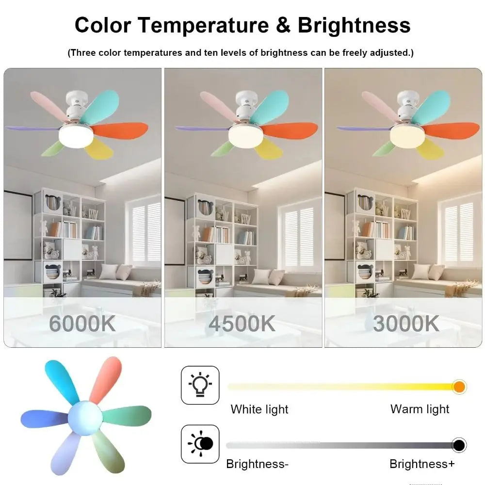 Modern Remote Control Ceiling Fan Light – Dimmable LED 30W/40W Ceiling Fan Light Axl