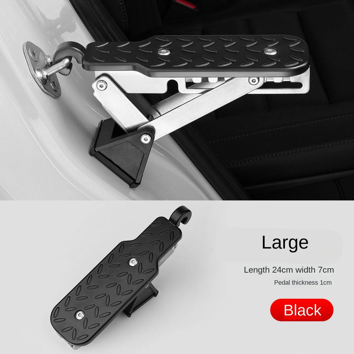 Universal Car Step Pedal – Off-Road Door Entry Ladder Climber Car Entry Step Axl Large black