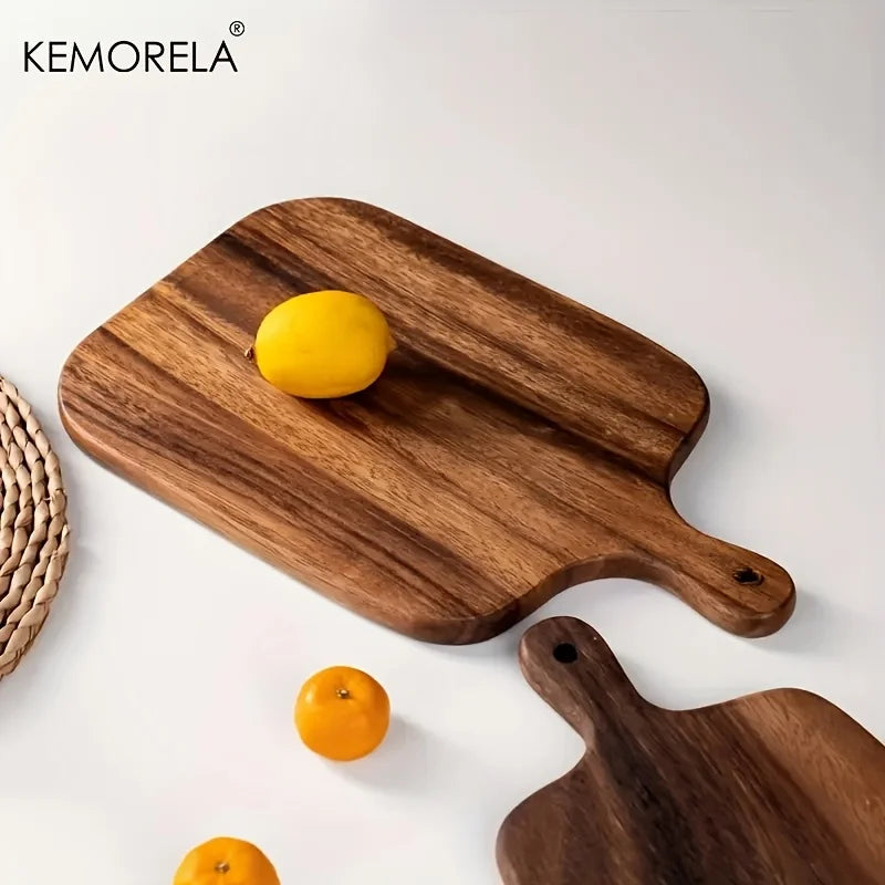KEMORELA Wooden Cutting Board with Handle – Food-Safe Wooden Cutting Board Axl