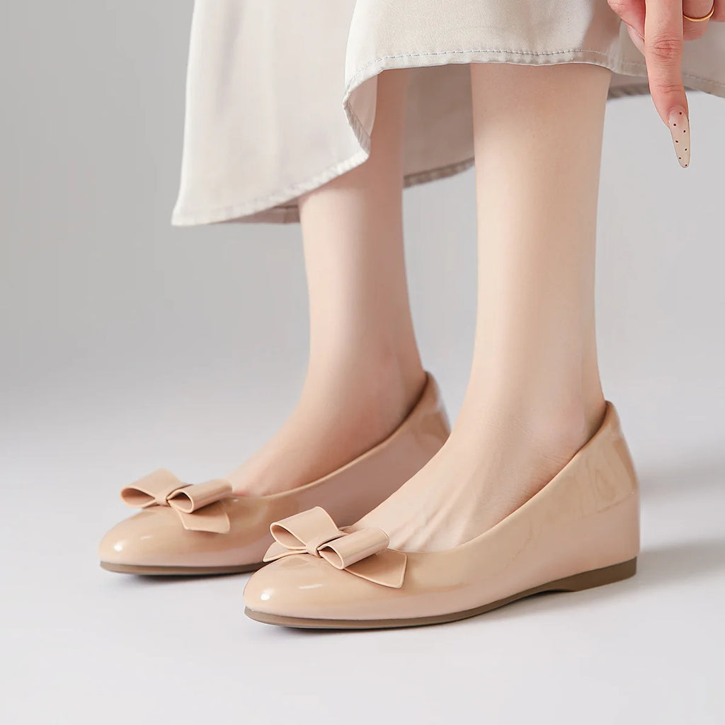 Vintage Invisible Wedge Heel Mary Jane Shoes | Women's Slip-On Wedge Heel Pumps Axl