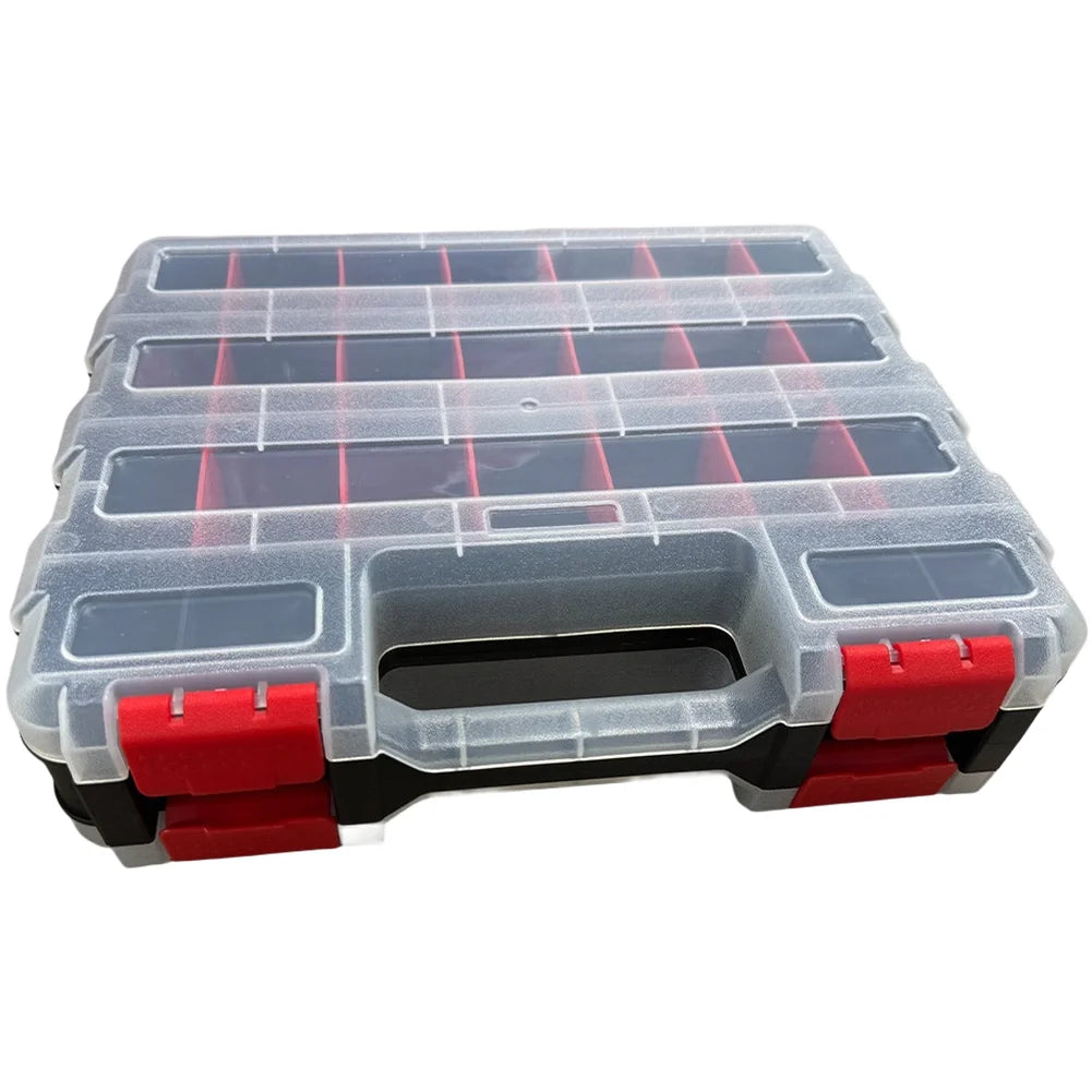 Double-Sided Parts Organizer Box – 50 Compartments & Latches Parts Storage Organizer Axl
