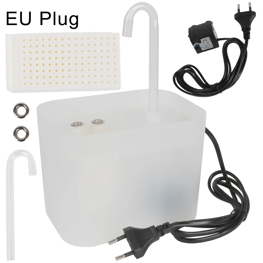 1.5L Electric Cat Water Fountain – Auto Filter & Silent Pump Pet Water Fountain Axl Transparent EU 220V