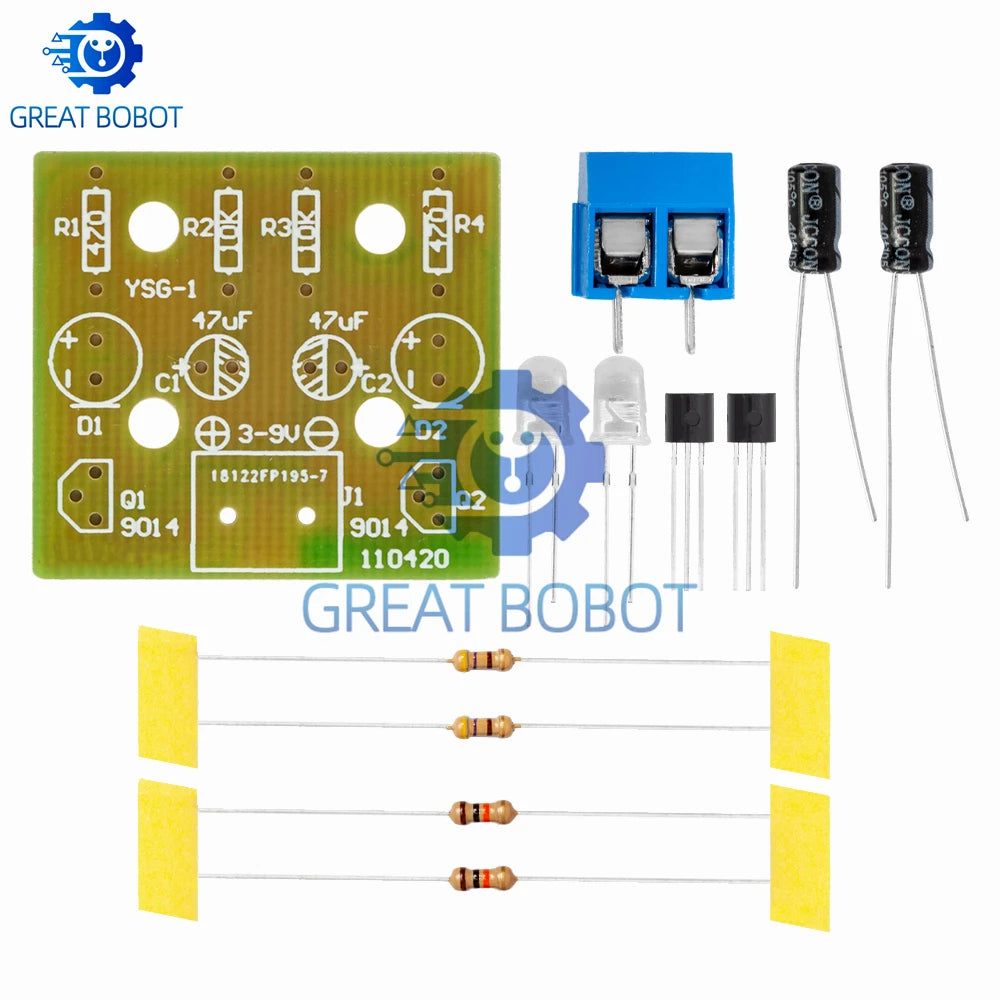 Simple LED Flash DIY Kit for Arduino – 1.2mm SMD Parts LED DIY Kit Axl