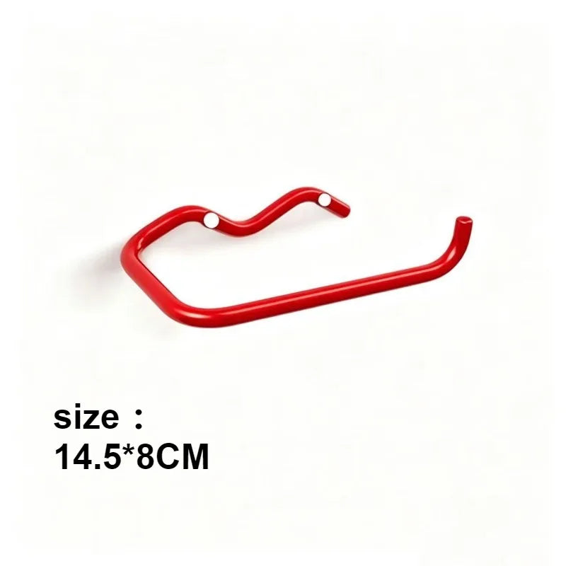 Metal Bathroom Wall-Mount Paper & Towel Holder Organizer Bathroom Towel Holder Axl Red