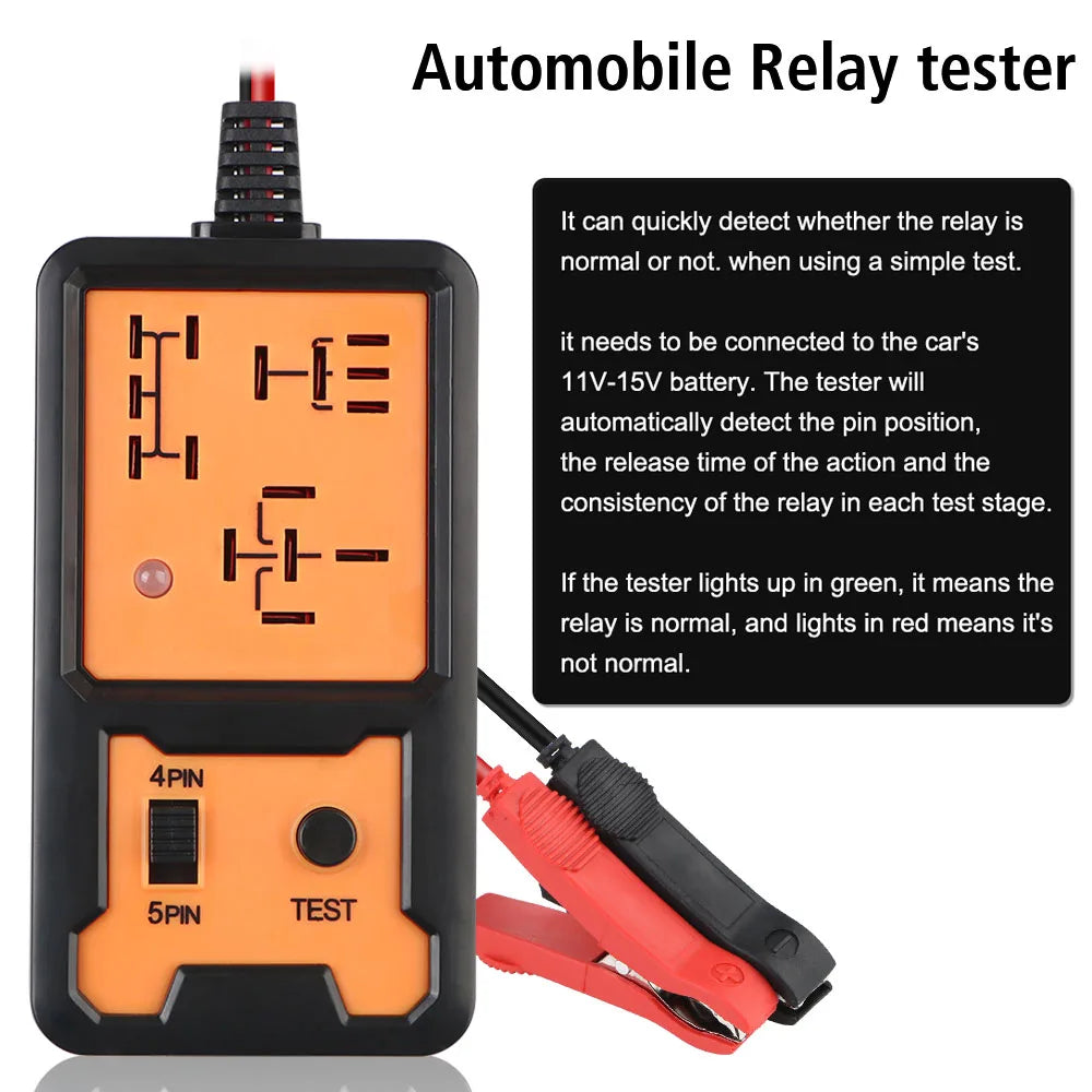 12V Automotive Relay Tester – 4 & 5 Pin LED Indicator Automotive Relay Tester Axl