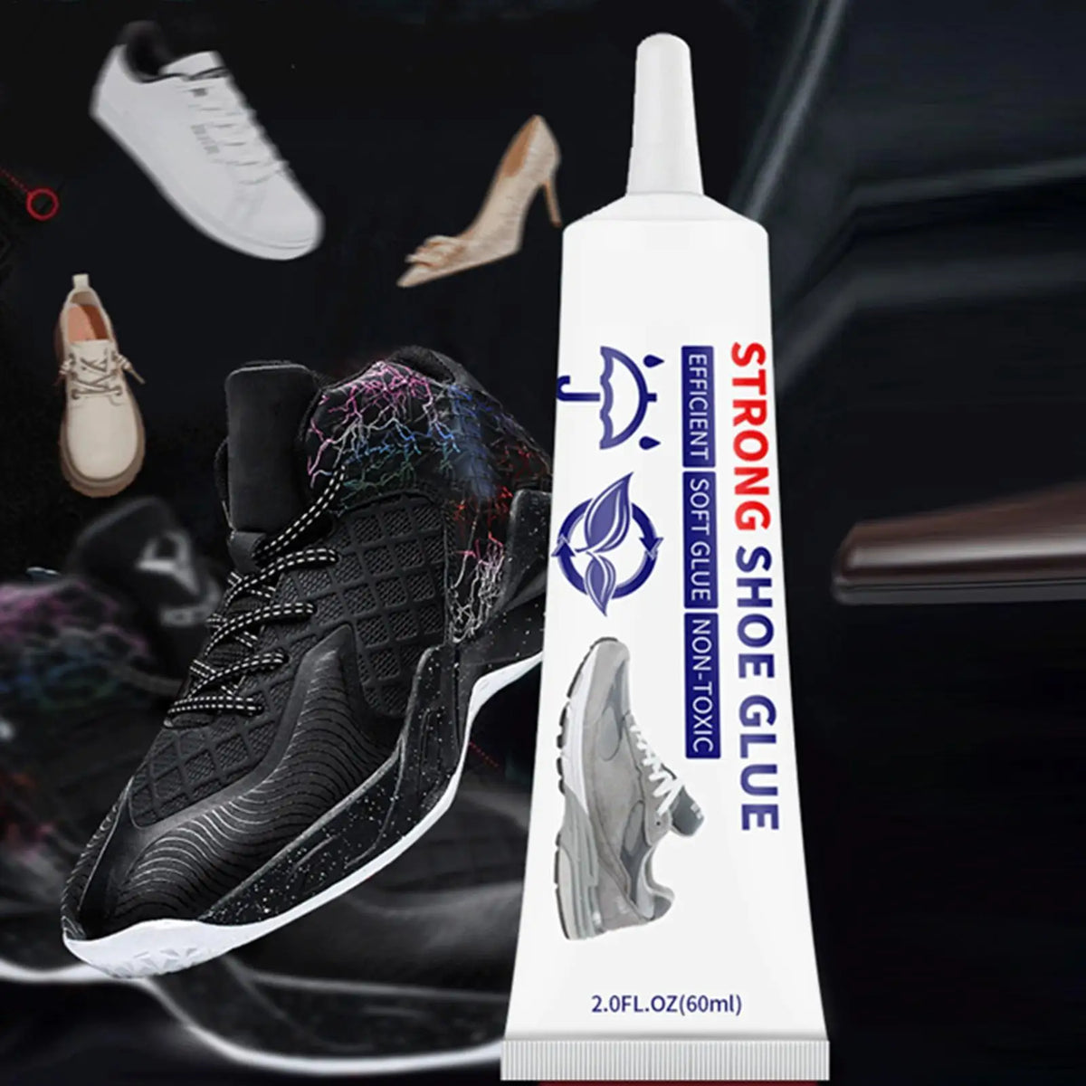 Professional Shoe Repair Glue Low Odor 60ml | All Footwear Shoe Repair Adhesive Axl
