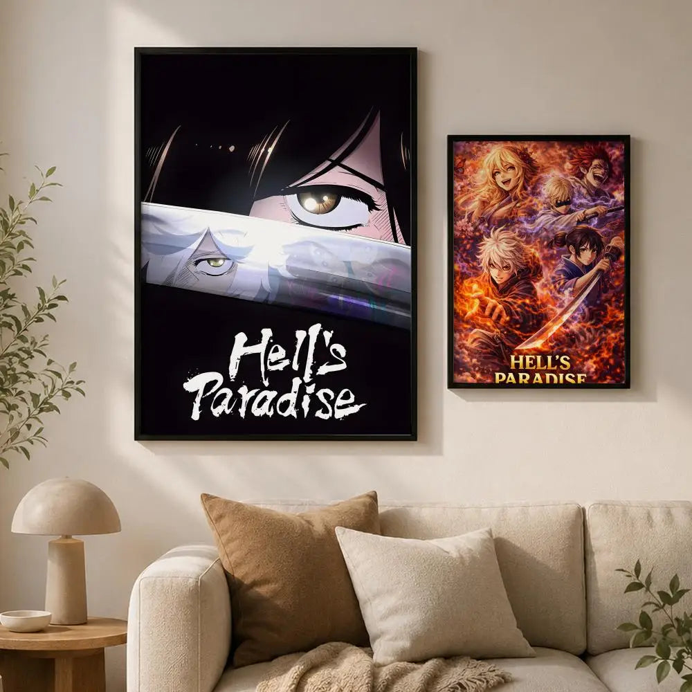 Hell's Paradise Anime PVC Wall Poster – Peel & Stick HD Art Anime Wall Poster Axl