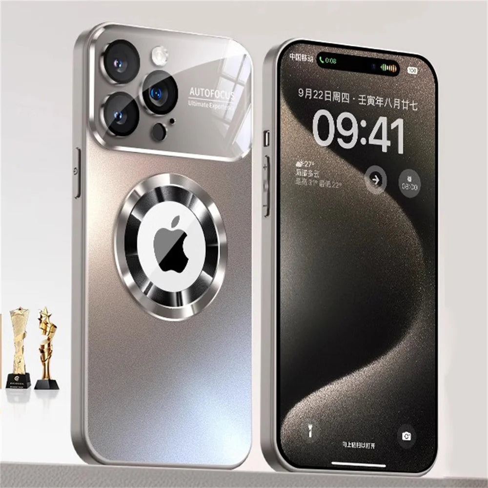 Titanium Matte MagSafe iPhone Case | AG Glass Lens Cover MagSafe iPhone Case Axl