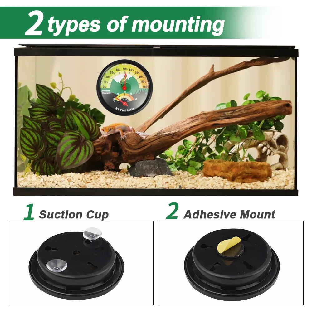 Reptile Terrarium Thermometer & Hygrometer – No Battery Terrarium Thermometer Axl