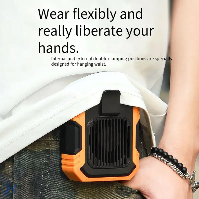 4-in-1 Portable Fan – Waist Clip, Desktop, Handheld & Power Bank Portable Personal Fan Axl