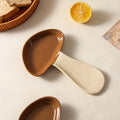 KEMORELA Ceramic Mushroom Spoon Rest – Kitchen Gift Ceramic Spoon Rest Axl Brown