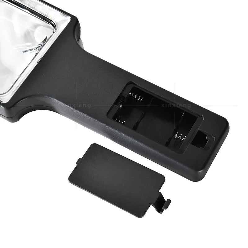 Handheld Magnifying Glass 3–8X 20 LED Lights HD Square Loupe Illuminated Magnifier Axl