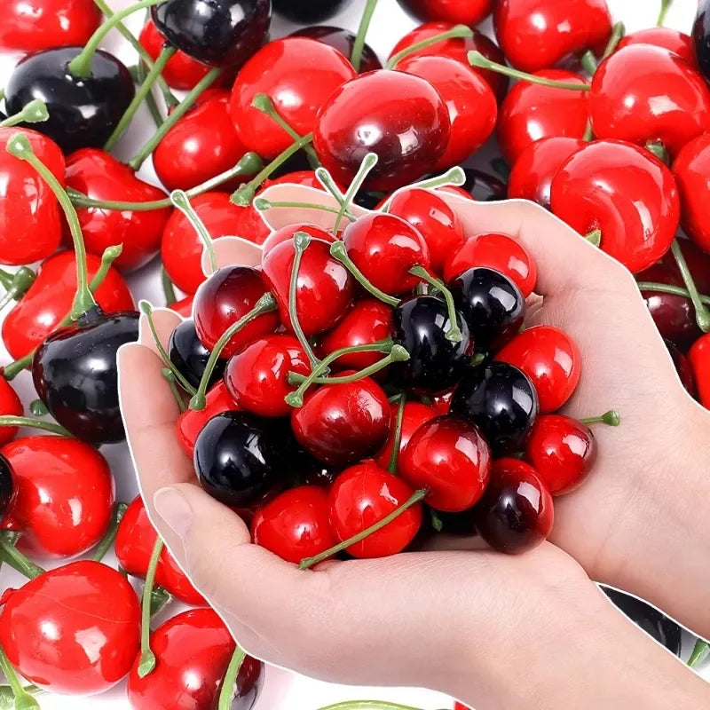 Artificial Cherry Fake Fruit Decor Props – 10/20 Pcs Set Artificial Fruit Decor Axl