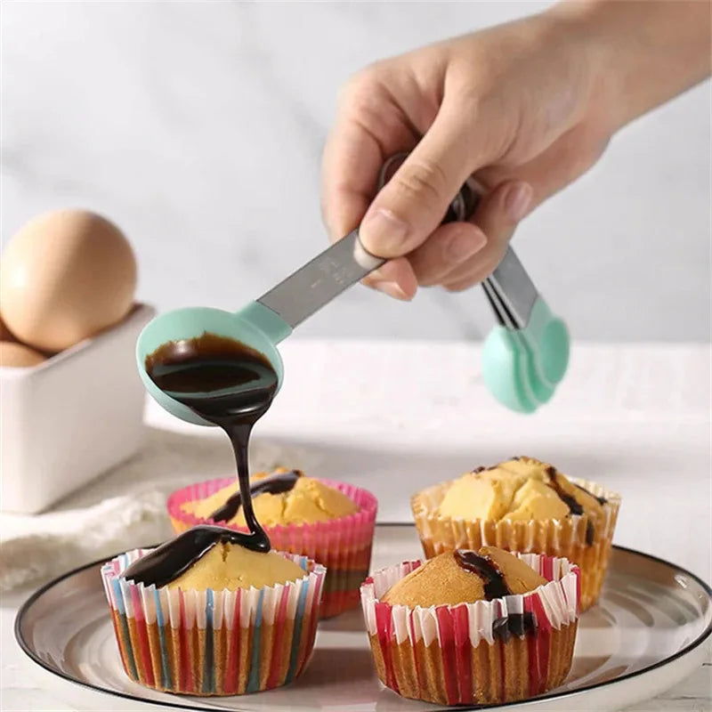 4/8-Piece Measuring Cup & Spoon Set – Graduated Baking Tools Measuring Cup Set Axl