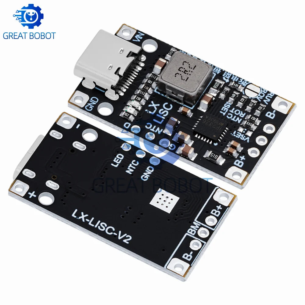 Type-C USB 2-3S BMS Lithium Battery Charging Module 15W Fast Charge Battery Charging Module Axl