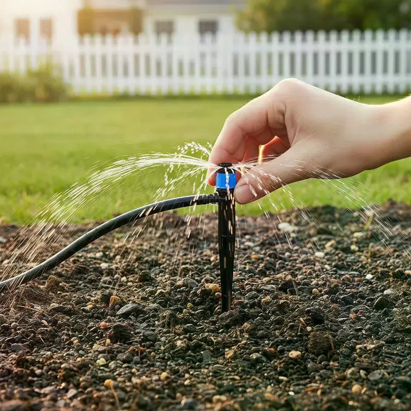 30-Pack 360° Adjustable Drip Irrigation Nozzles | 4/7mm Hose Drip Irrigation Nozzles Axl