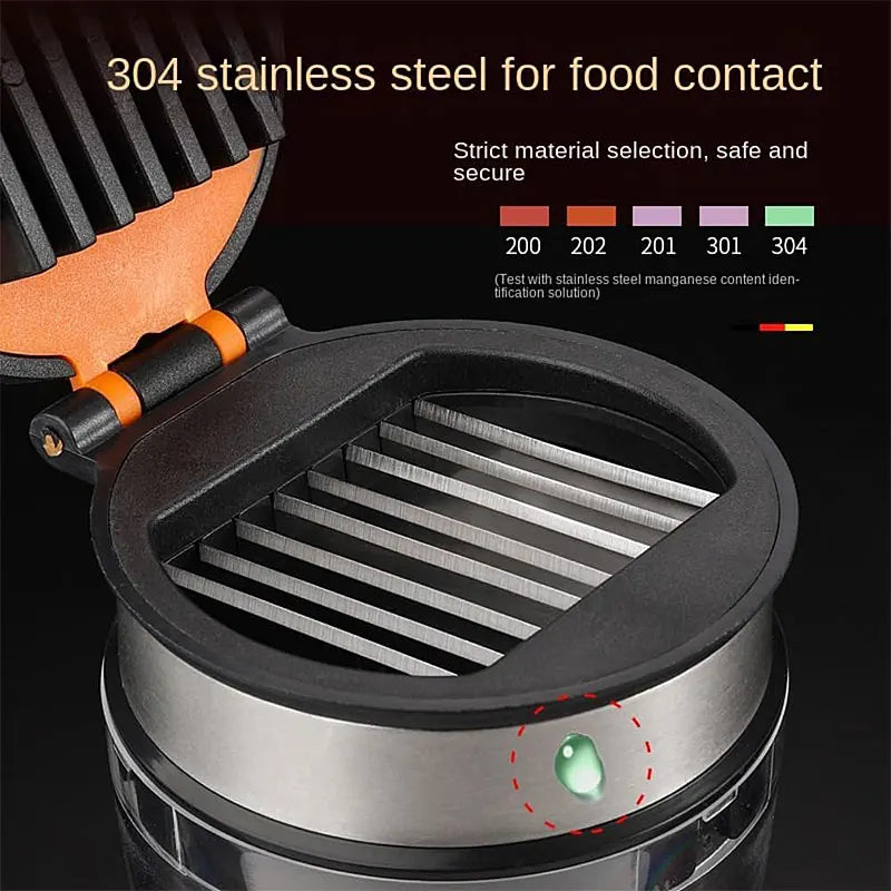 Stainless Steel Fruit Slicer Cup – Strawberry, Banana & More Fruit Slicer Cup Axl