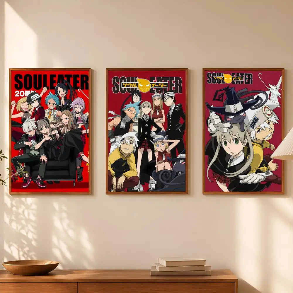 Soul Eater Anime Poster – Self-Stick HD PVC Waterproof Wall Art Anime Wall Poster Axl