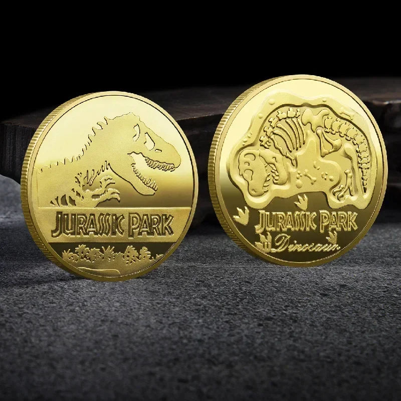 Jurassic Park Dinosaur Commemorative Coin – Metal Medallion Collectible Coin Axl