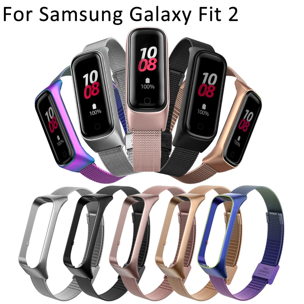 Stainless Steel Band for Samsung Galaxy Fit 2 R220 | Metal Strap Smart Watch Band Axl