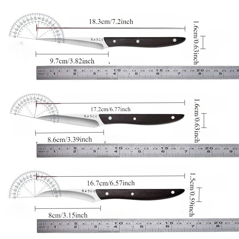 Professional Fruit Carving Knife – Sharp Stainless Steel Blade Fruit Carving Knife Axl 3PCS