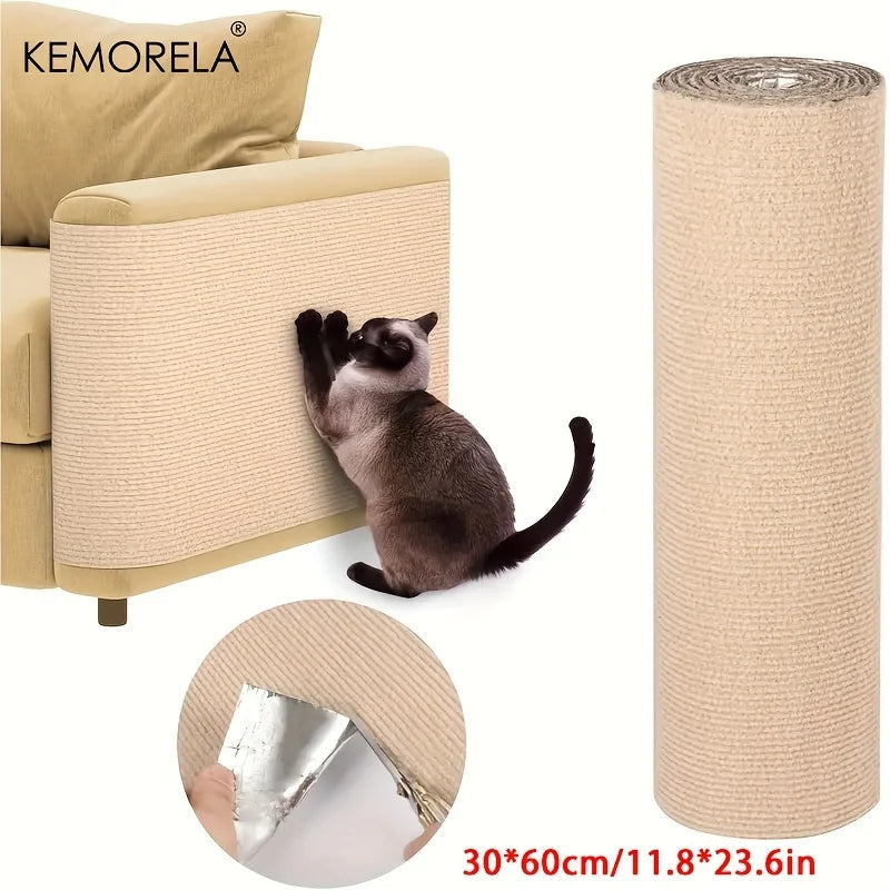 KEMORELA Cat Scratching Mat – Self-Adhesive Furniture Protector Cat Scratching Mat Axl Beige