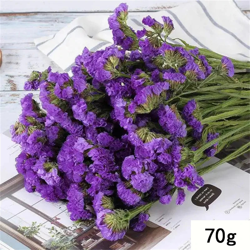 Dried Forget-Me-Not & Limonium Bouquet – Boho Wedding Décor Dried Flower Bouquet Axl C