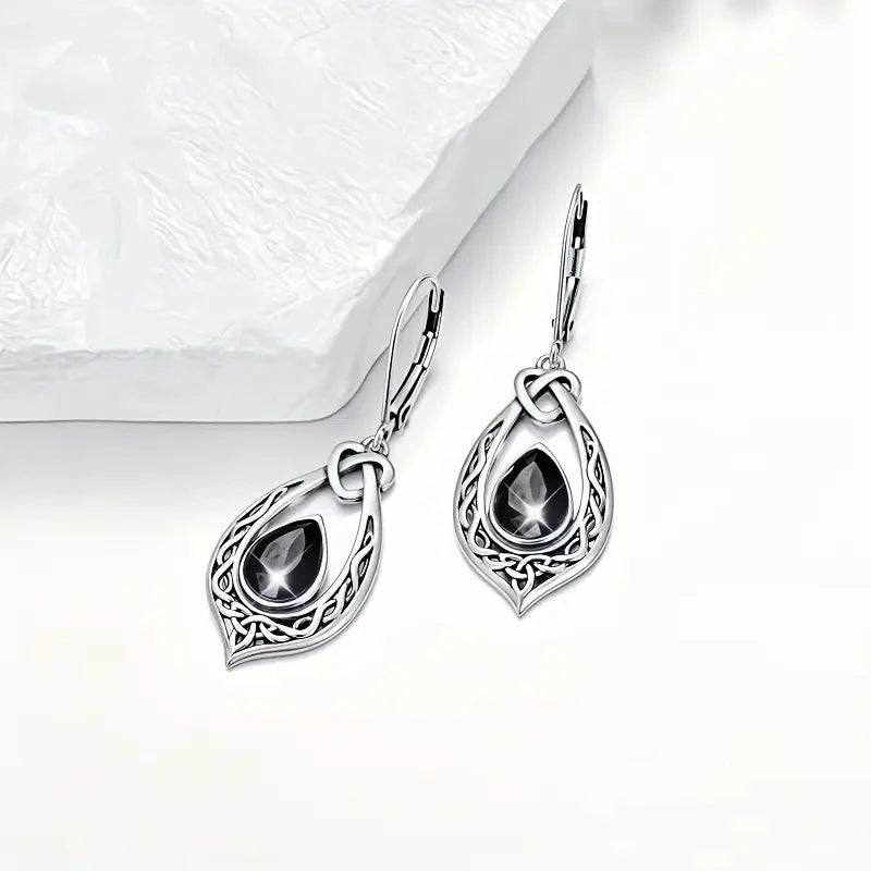Huitan Vintage Drop Earrings – Heart Knot Cubic Zirconia Drop Earrings Axl