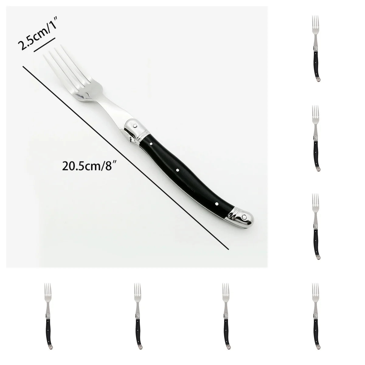 Serrated Steak Knives Set 1–8 Pc | Sharp 3CR13 Steel Cutlery Steak Knife Set Axl 8 PCS Dinner fork