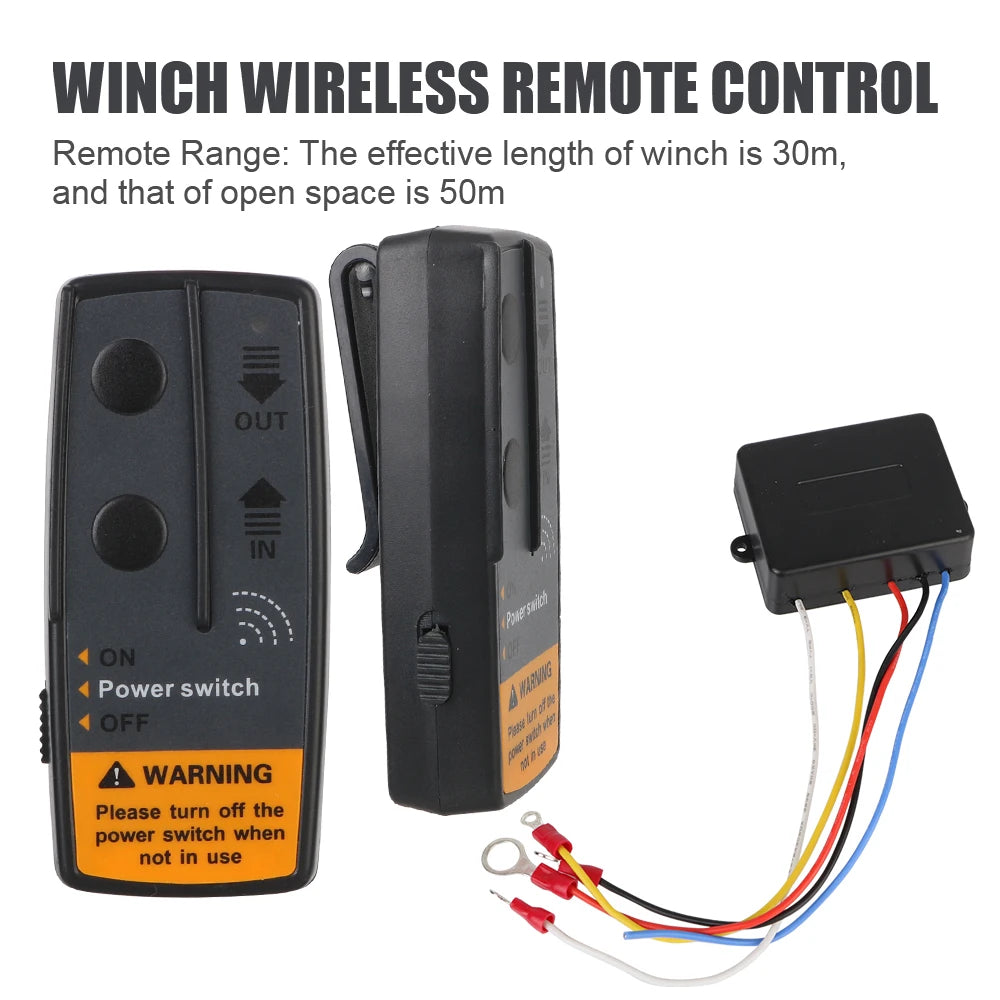 72W Wireless Winch Remote Control Kit 12V 24V | 2.4G ATV Jeep Winch Remote Control Axl