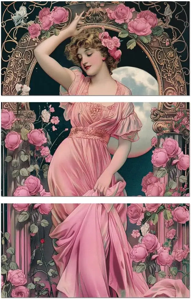 Peacoblue Victorian Lady Rub-On Transfer Decals 6×12" 3-Pack Rub-On Transfer Decals Axl AECH04-13984