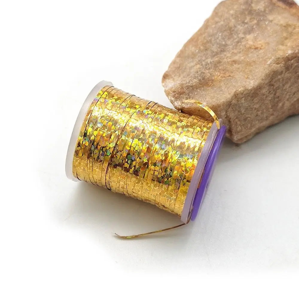 Holographic Flat Tinsel 1mm 120 Yard Fly Tying Flash Material Fly Tying Tinsel Axl 5