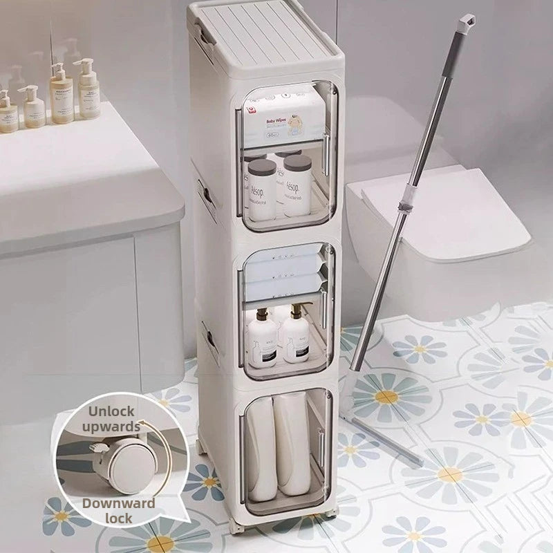 Foldable Storage Cabinet – 1–5 Layer Plastic Organizer Box Foldable Storage Cabinet Axl