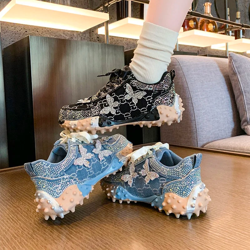 MCDV Women's Rhinestone Sneakers – Luxury Fashion Shoes Fashion Sneakers Axl