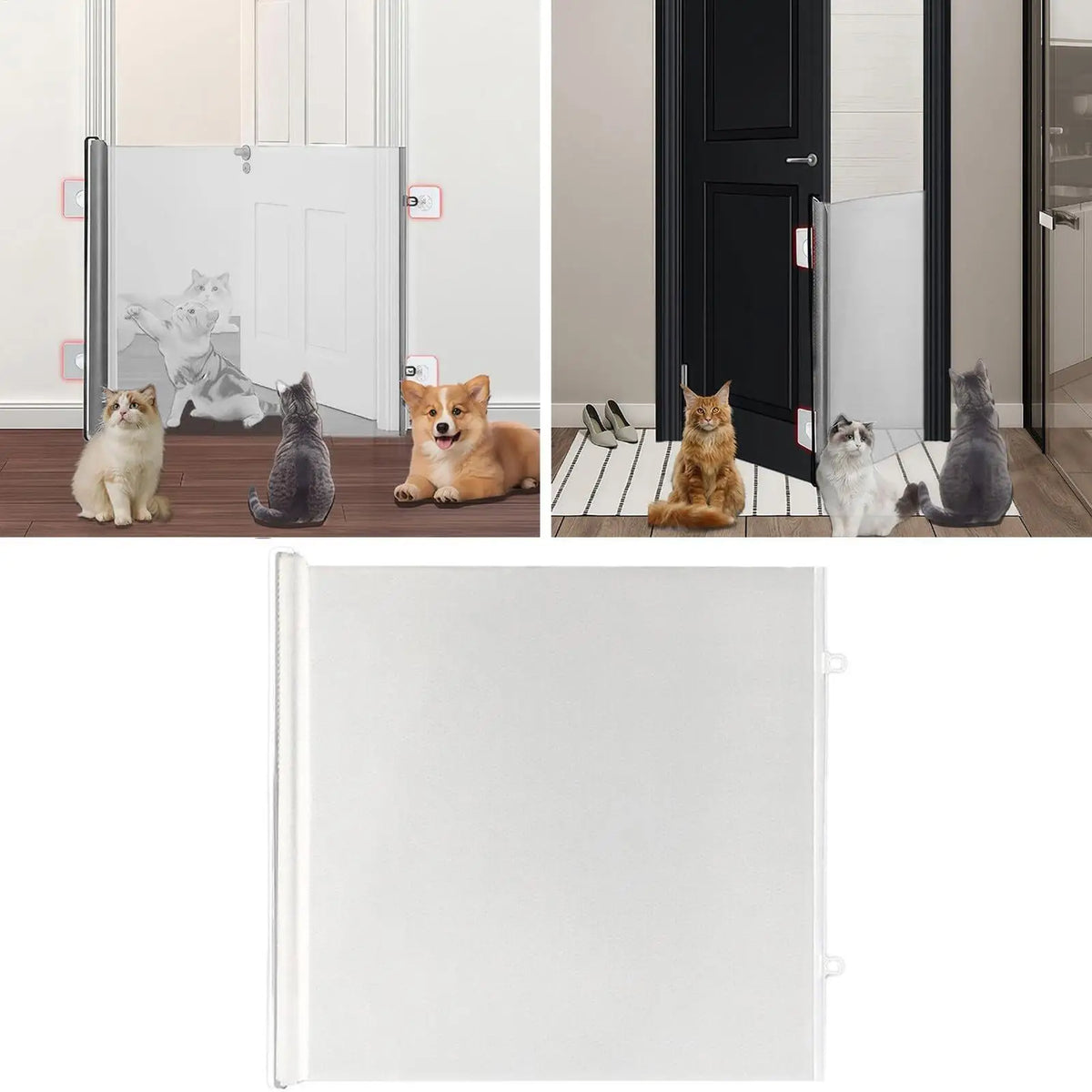 Retractable Pet Gate – No-Drill Screen Door for Dogs & Cats Retractable Pet Gate Axl